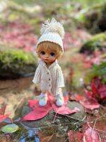 (Doll in the big bears house) ชุดตุ๊กตาลาติ LatiLimeDress set Bjd1/6Dress set เดรสพร้อมหมวกงานcrochetลายknittingจากด้ายฝ้ายหนานุ่ม