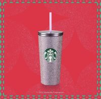 (Sales) แก้วหนามม่วง แก้วหนาม starbucks Purple Bling Rhinestone Cold Cup