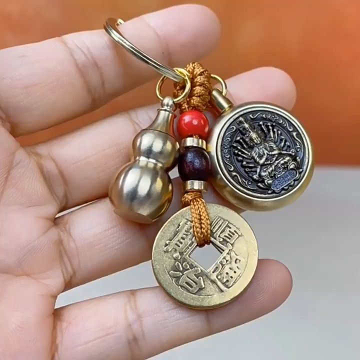 💝 八大佛护身风水黄铜生肖钥匙扣开光FENG SHUI KEYCHAIN Fengshui