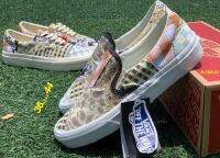 รองเท้าผ้าใบ Vans Slip on แบบสวมไม่มีเชือกลายดอกไม้สวยรุ่นคลาสสิคสินค้าตรงปกแท้ 100%