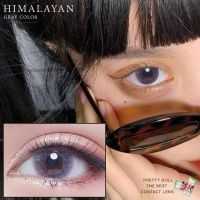 คอนแทคเลนส์ รุ่น Himalayan / Hima ยี่ห้อ Pretty doll สายฝอ มีสี เทา ตาล ฟ้า เขียว ม่วง สายตาปกติ