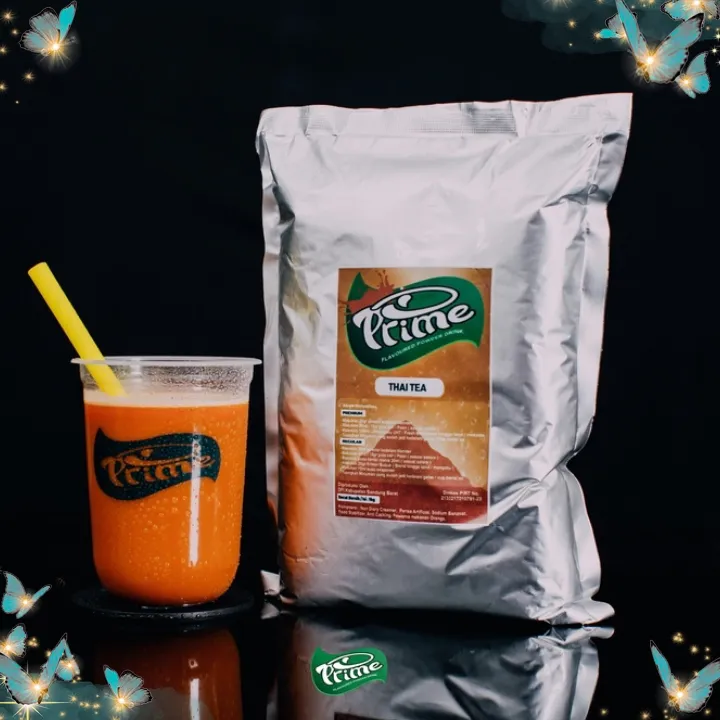 Bubuk Serbuk Powder Minuman Prime Rasa Thai Tea Thaitea Kemasan Premium ...