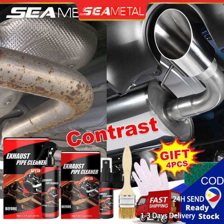 SEAMETAL Car Exhaust Pipe Cleaner 120ml Motorcycle Tail Muffler Wash