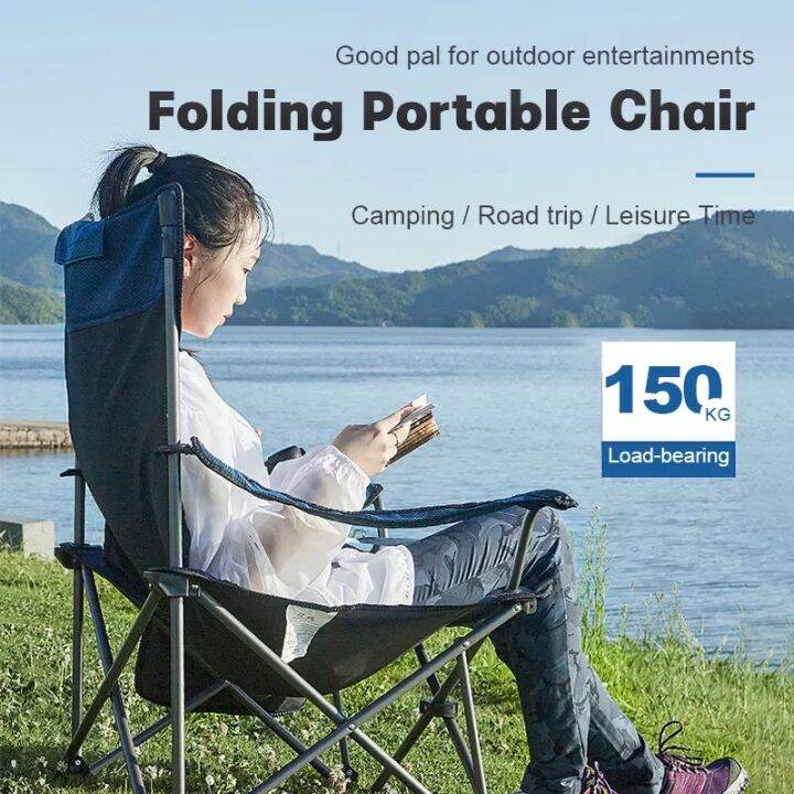 Camping Foldable Chair Heavy Duty Arm Chair Outdoor and Indoor Use