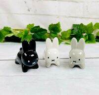 ที่วางตะเกียบเซรามิค Miffy Bruna Rabbit แบบ3มิติ ขนาด 4.5cm(L) สีขาว ตุ๊กตาวางตะเกียบ สินค้านำเข้าจากญี่ปุ่น