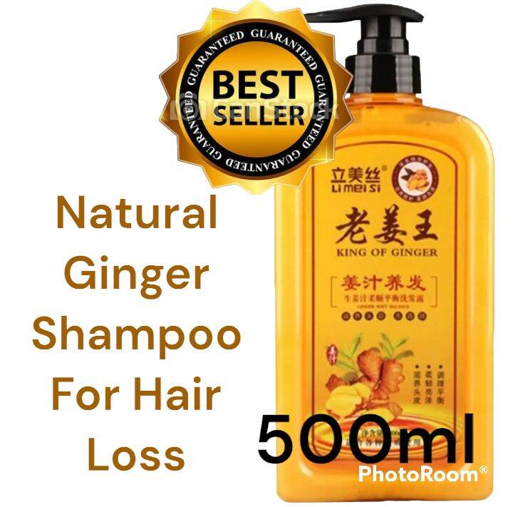 ️ NATURAL GINGER SHAMPOO FOR HAIR GROWTH, ANTI HAIR LOSS 500ML Lazada PH
