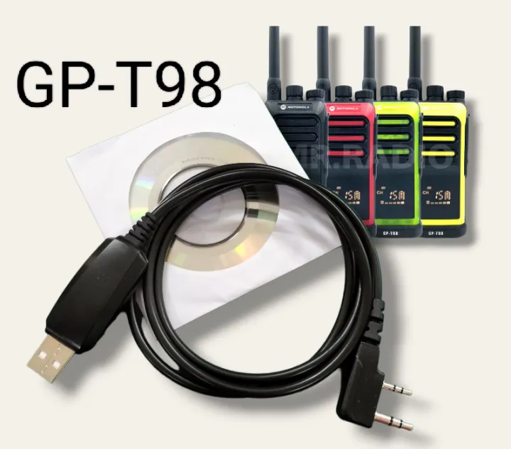 สายโปรแกรม-วิทยุสื่อสาร-motorola-gp-t98-137-174-mhz-245-mhz-จะบันทึกช่อง-หรือใส่โทน-ทำเองได้ง่าย