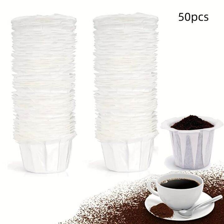 50Pcs Cups Disposable Paper Coffee Filter Paper Cup Kcup Food Grade