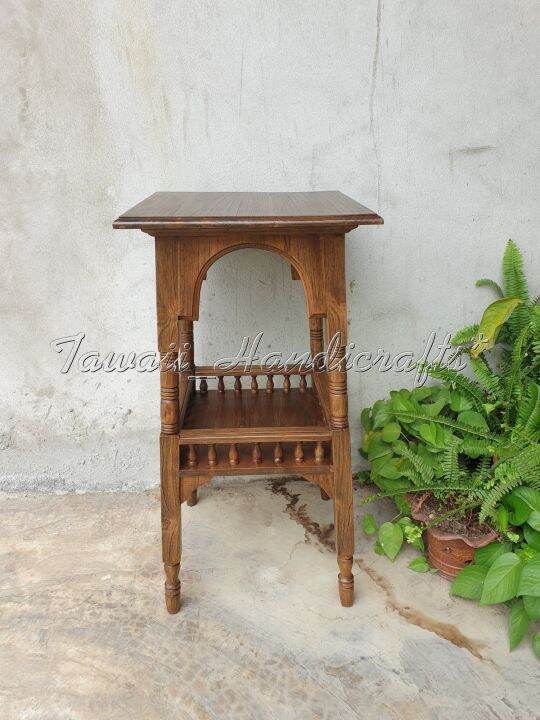 tawaii-handicrafts-โต๊ะ-โต๊ะไม้-โต๊ะไม้สัก-โต๊ะข้าง