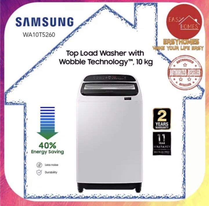 Samsung 10KG (WA10T5260BY) Top Load Washer with Wobble Technology