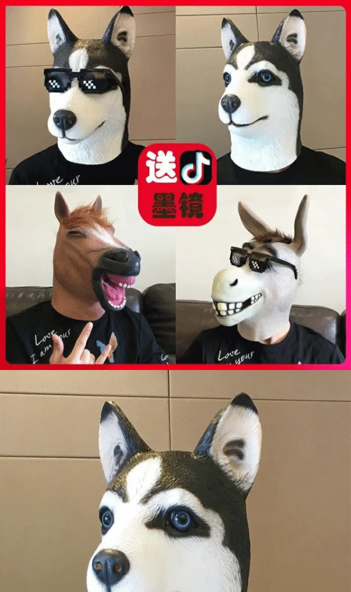 Silicone Mask Animal Head Cover Men Horse Head Donkey Head Monkey Dog Head Funny  Funny Sand Carving Full Face Adult Halloween | Lazada Ph