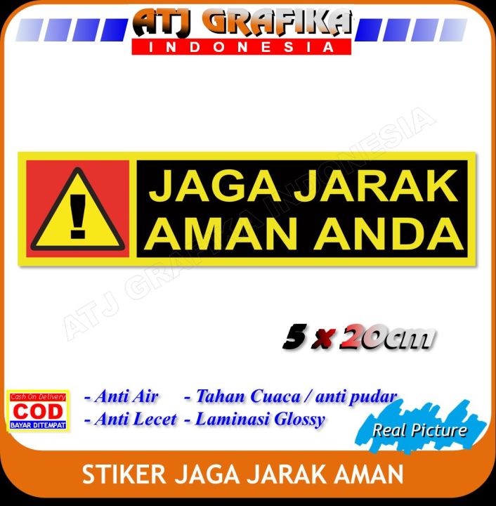 Stiker Jaga Jarak Aman Kendaraan Sticker Keselamatan Mobil Truck K3 ...