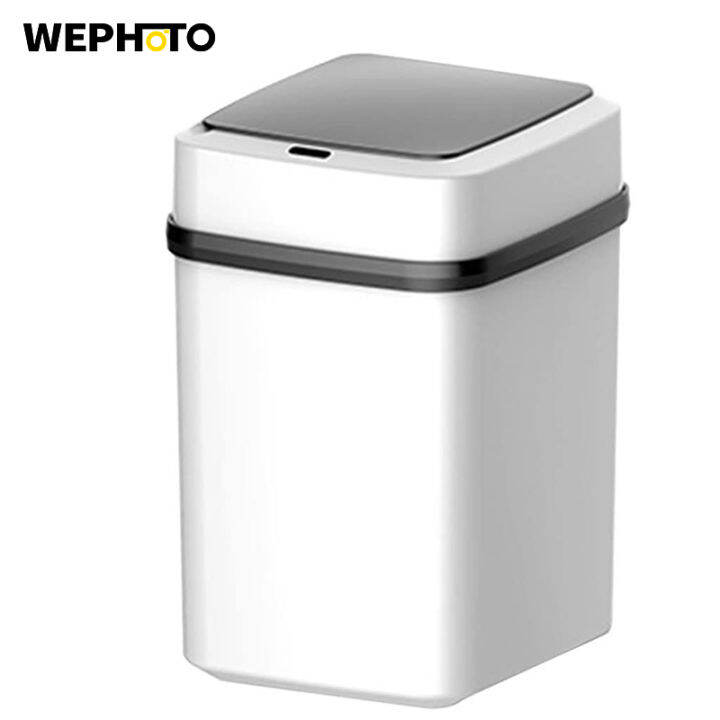WEPHOTO 13L/15L Automatic Touchless Smart Trash Can Motion Sensor Trash Bin Rubbish Waste Bin