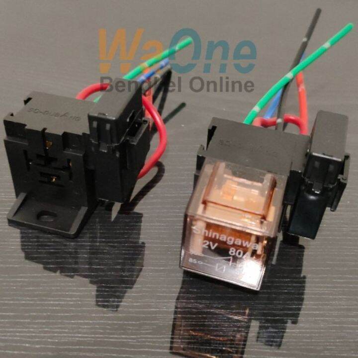 Relay 4 Kaki + Socket dan Sikring Model Bangku Relay Untuk Klakson dan