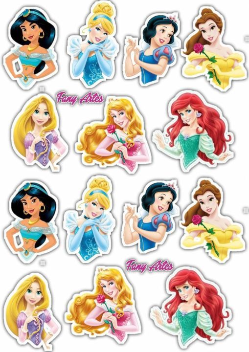 Disney princess glossy sticker A4 size | Lazada PH