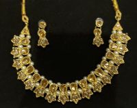 EVINCO JEWELRY BROWN AUSTRIAN GOLD PLATED CHOKER SET