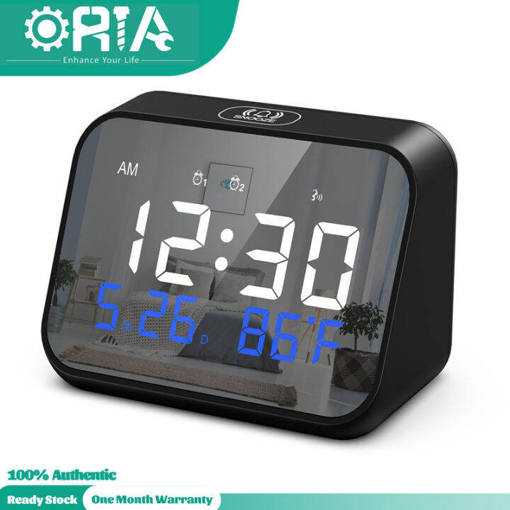 ORIA Digital Clock Light Music LED Alarm Clock with Snooze & Date