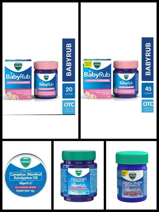 Vicks Baby Rub, Vaporub, and Inhaler Lazada PH