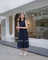 Muji Dress เดรสแขนกุดเแต่ง แบบใส่งานขายจริง งานตัดLadychillshop