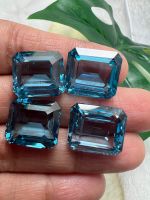 อะความารีน AQUAMARINE  Baguette 16x14-  มม 4 เม็ด ..75 กะรัต(4pcs) อะความารีน พลอย CULTURE LAB สี (Swiss AQUAMARINE)