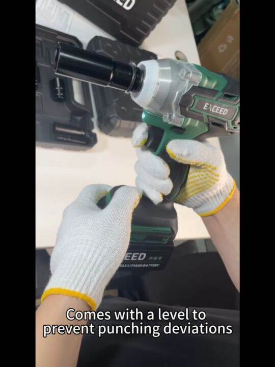 EXCEED Bor Impact Wrench Cordless Brushless bor Baterai mesin bor impact baterai Cordless