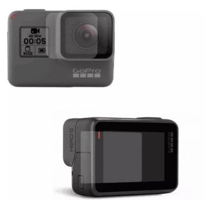 ฟิล์มกันรอย-gopro-7-6-5-hero-2018-protective-film-lens-lcd-screen-action-camera