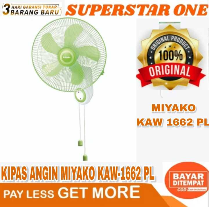 Miyako Kipas Angin Dinding KAW-162 PL Wall Fan Kipas Angin Dinding