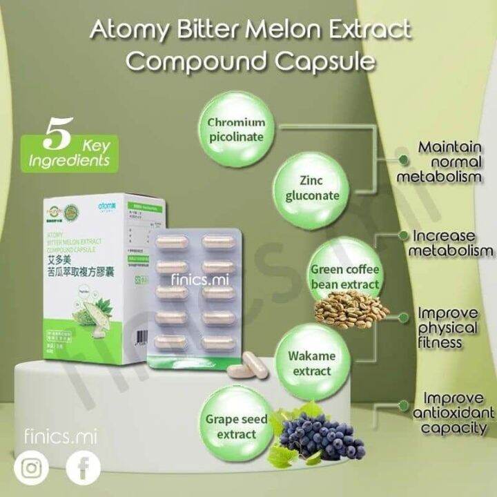 ATOMY Bitter Melon Extract Compound Capsule isi 60 Capsule Lazada