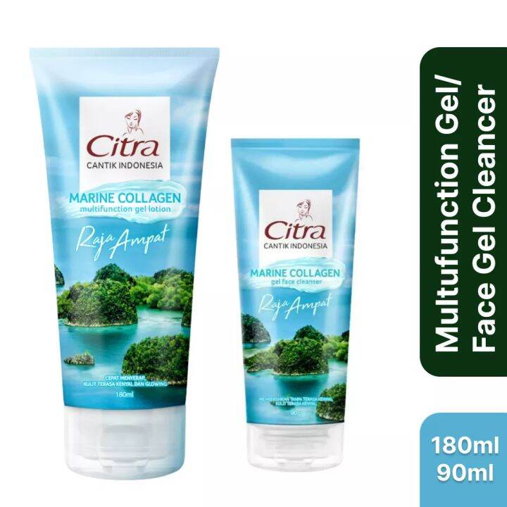 Citra Marine Collagen Body Lotion Multifunction Gel Face Cleanser 90ml