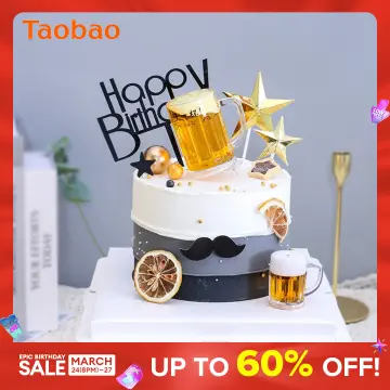 Amazon.com: Kaoenla Black Gold Glitter Cheers To 40 Years Beer Cake Toppers  - For Happy 40th Birthday Men and Women, 40th Anniversary Wedding  Anniversary Party, 40th Anniversary Celebration Party Decorations(40) :  Grocery