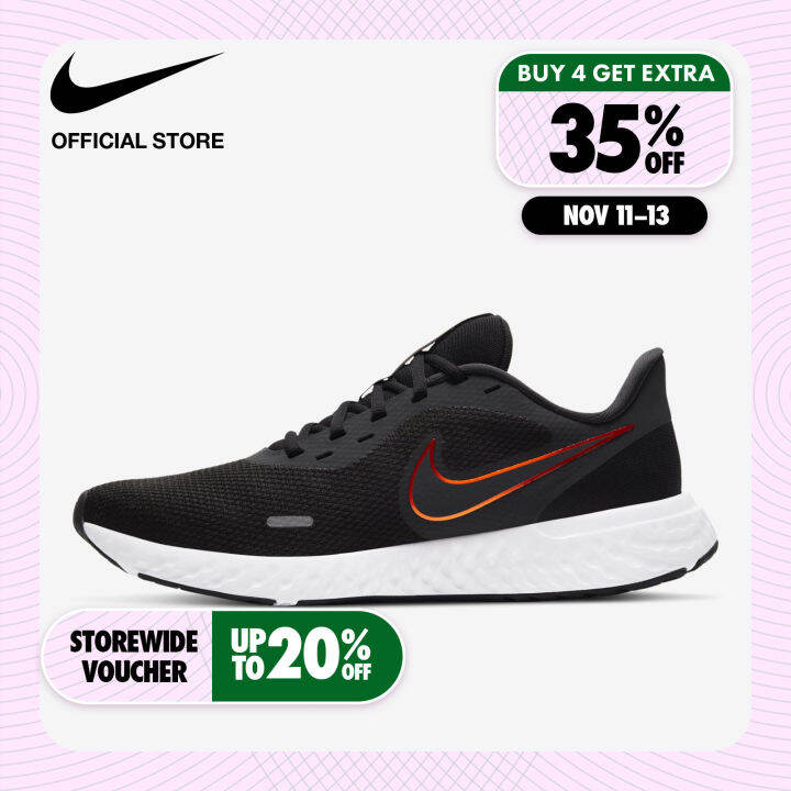 Nike Men's Revolution 5 Running Shoes Black Lazada.co.th
