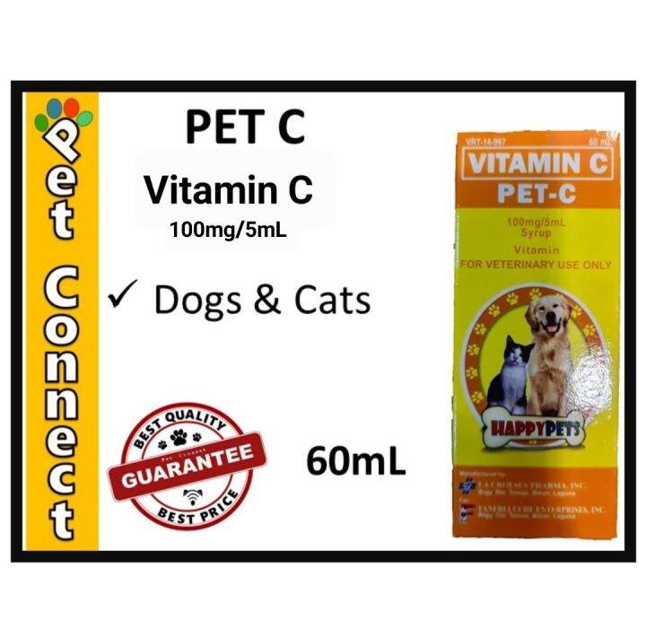 Pet C Vitamin C (Sodium Ascorbate) 100mg/mL for Dogs and Cats 60mL