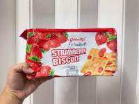 golden fuji strawberry biscuit ขนมปังกรอบหน้าผลไม้อบแห้ง รสสตอเบอรี่ ตรา โกลเด้นฟูจิ ขนาด 140 กรัม