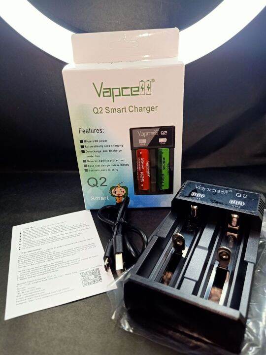 (COD) VAPCELL Q2 SMART CHARGER LEGIT Lazada PH
