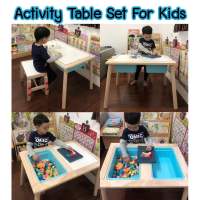 Activity table set for kids  โต๊ะกิจกรรมเอนกประสงค์พร้อมเก้าอี้สำหรับเด็ก Sensory Play by KT