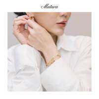 Matara Studio: Bonding - Chainsmoker Bracelet with CZ S สร้อยข้อมือ S