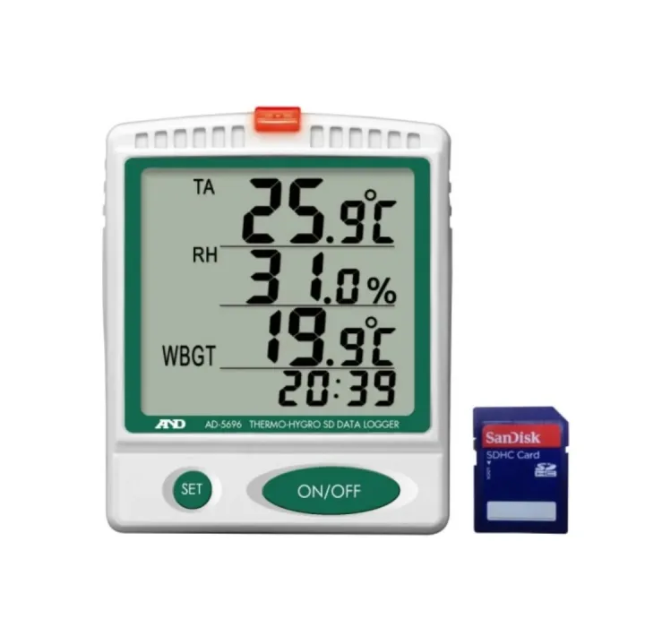 A&D THERMO HYGROMETER LOGGER AD 5696 AND SD DATA RECORDER Lazada