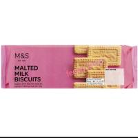 m&amp;s malted milk biscuits 200g.  ?? บิสกิตรสนม bbf 08/2023