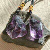 ? สร้อยคอ อเมทิส สีม่วง เนื้อใส เเบบเชือกถัก มีสองชิ้นให้เลือก
( Amethyst )  

?