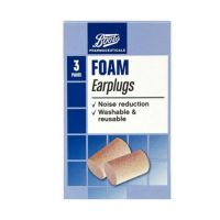 ที่อุดหู Boots foam Earplugs ที่อุดหูลดเสียงรบกวน  แบบโฟม 1 กล่องมี 3 คู่