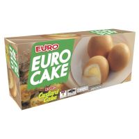 ยูโร่เค้ก (EURO CAKE) 1 กล่อง 12 ชิ้น  Euro ฟัฟเค้กสอดไส้ครีมคัสตาร์ด