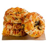 Jalapeno Cheddar Bagels 4 pcs (100g. pc) เบเกลพริกเม็กซิกันเซดาชีส  ชุด 4 ชิ้น ( 100g/ pc)