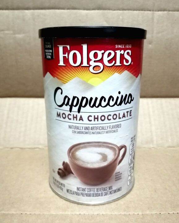 Folgers Cappuccino Mocha Chocolate Instant Coffee Mix 16oz (453g