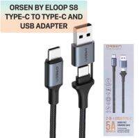 Type-C to Type-C and USB Adapter 100W for phone, ipad and notebook Orsen by Eloop S8 ของแท้ ร้านค้าคนไทย