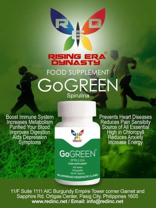 Spirulina 100 organic Go Green 200 tablets Lazada PH
