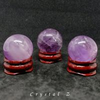 อเมทิสต์ amethyst ทรงกลม หินธรรมชาติ หิน สีม่วง #001 / #003