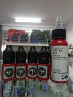 สีขวดแบ่ง 7.5 cc. LIPSTICK RED สีแท้ ?% สำหรับ Tattoo