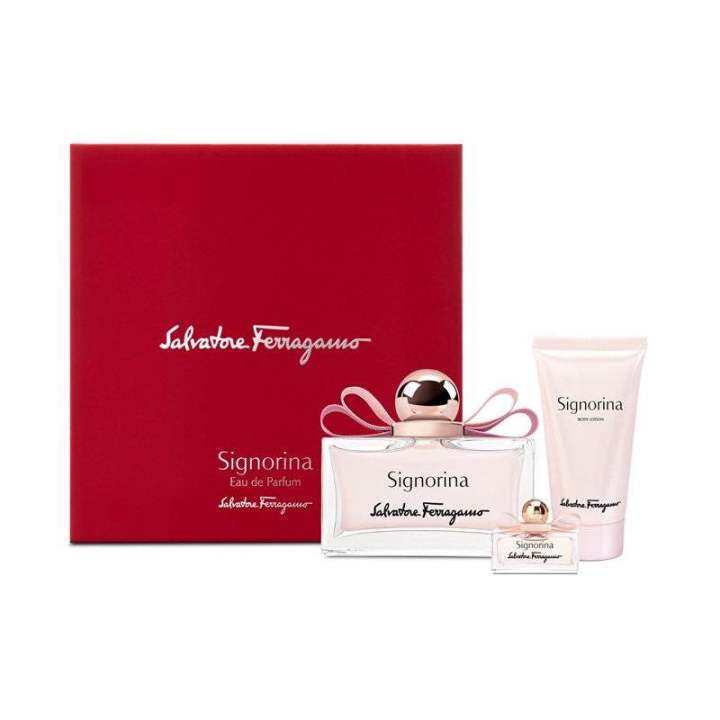 (ORIGINAL) Salvatore Ferragamo Signorina 100Ml Edp Gift Set | Lazada