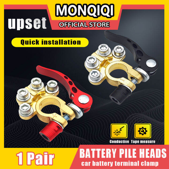 1 Pair Car Battery Terminal Connector Toolless Quick Disconnect Battery