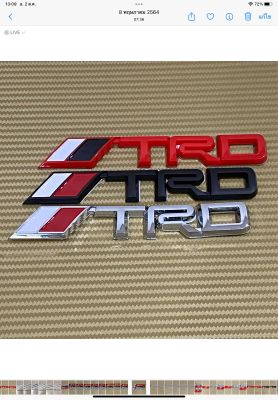โลโก้ TRD ติดรถ Toyota ขนาด* 2.5 x 15 cm ราคาต่อชิ้น